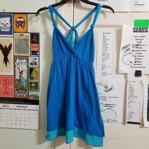 OP dress Small 3/5 reversible keyhole v-neck sleeveless empire waist sundress